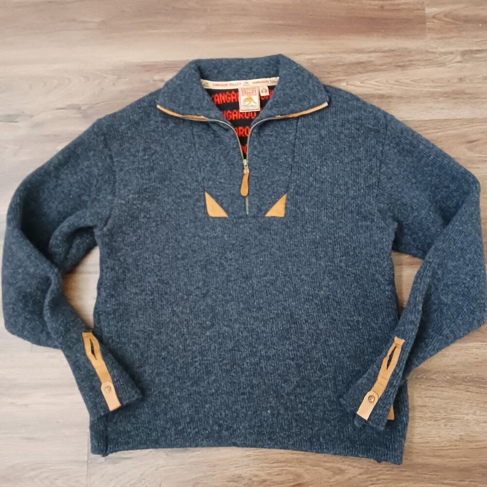 Kangaroo Valley Outerwear Australia Wool 1/4 Sweater Size M‎ Medium Wool Blend